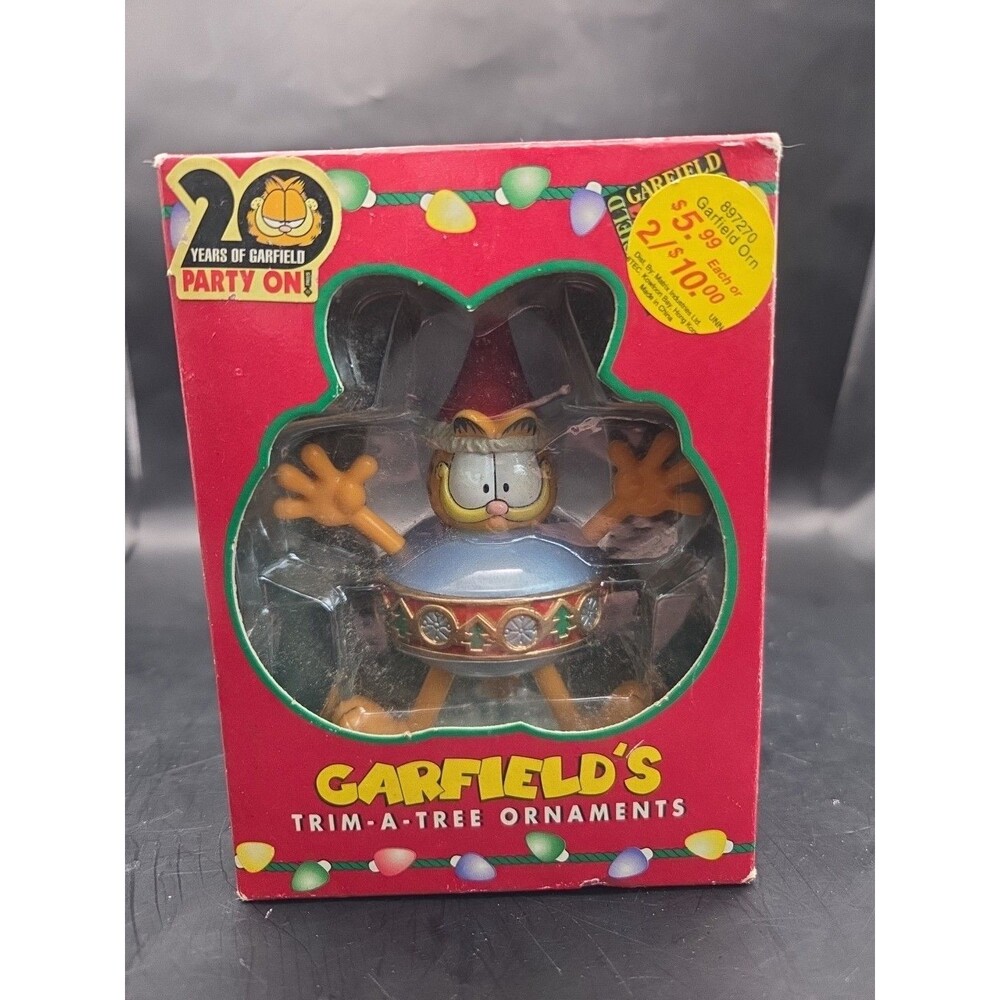 Garfield Trim-A-Tree HOLIDAY Christmas Ornament Paws 1996